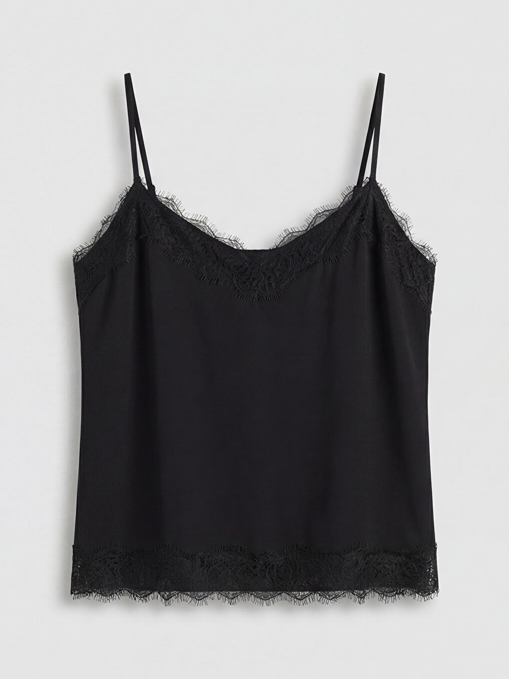 Women's V-Neck Lace Detail Strappy Blouse-3