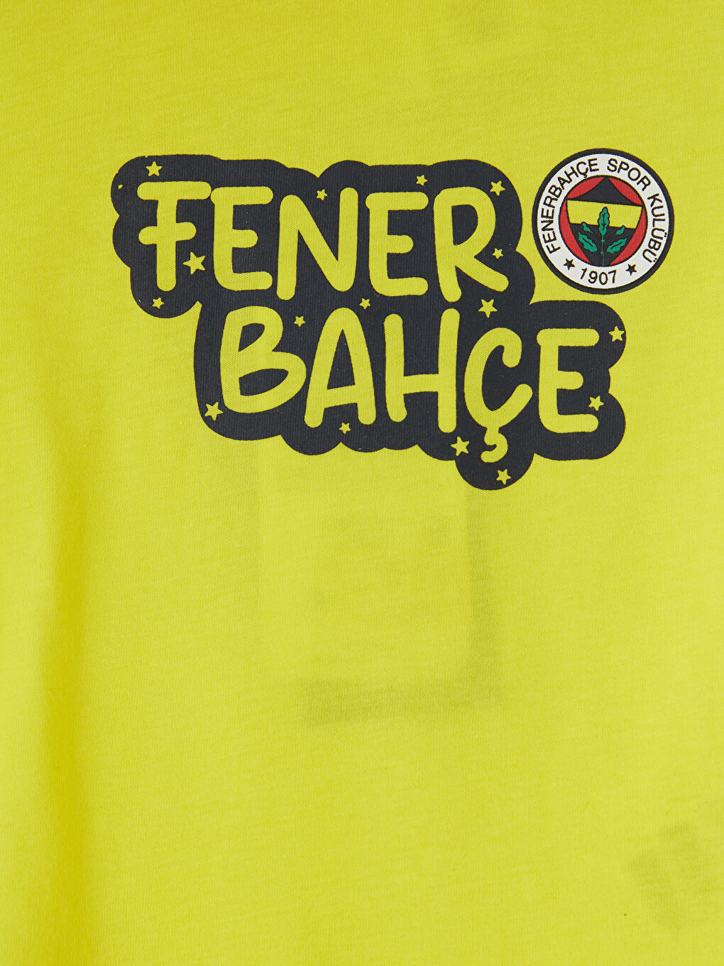 Sarı Fenerbahçe Baskılı Erkek Bebek Şortlu Takım-3