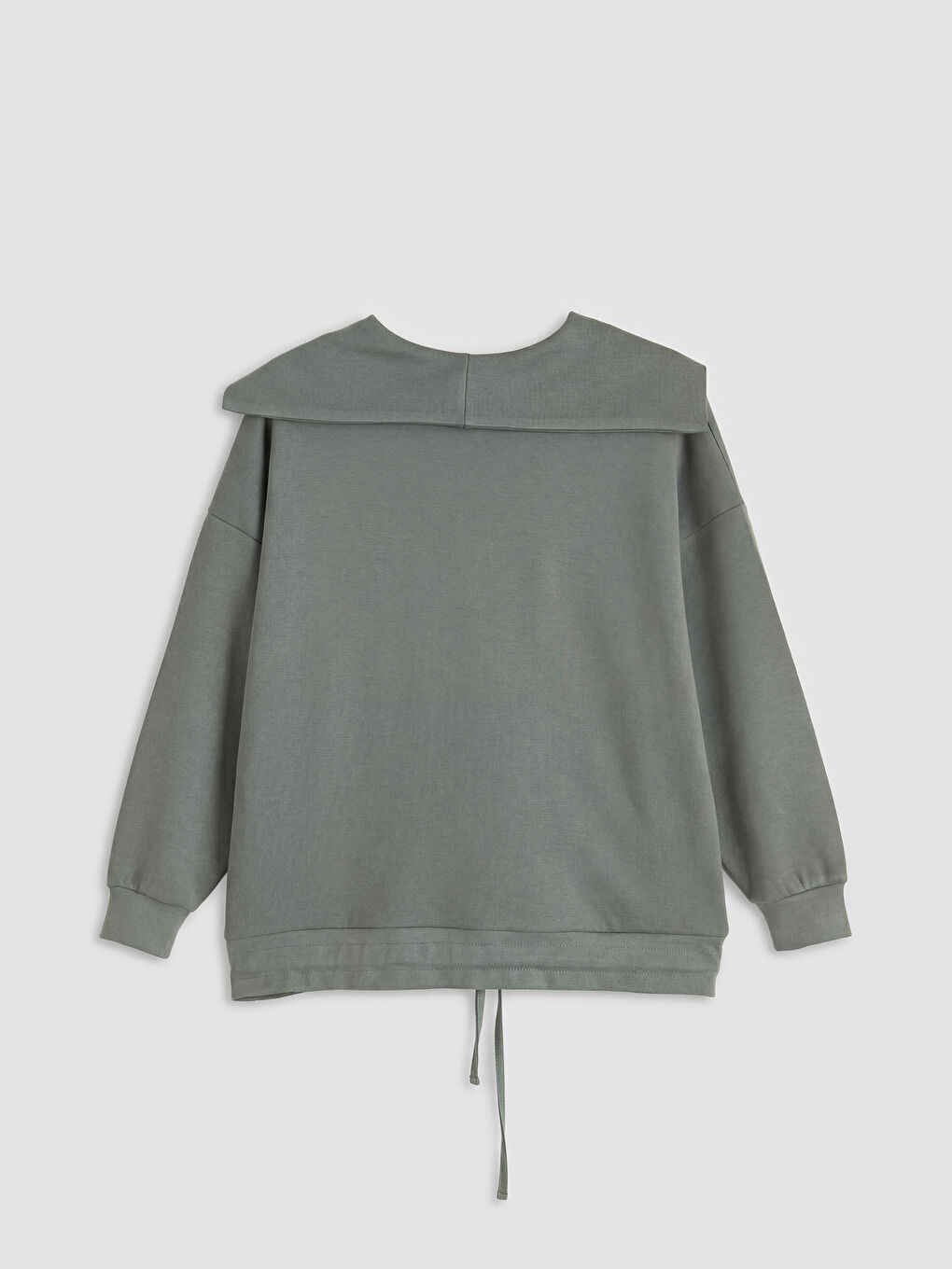 Haki V Yaka Kadın Sweatshirt-6