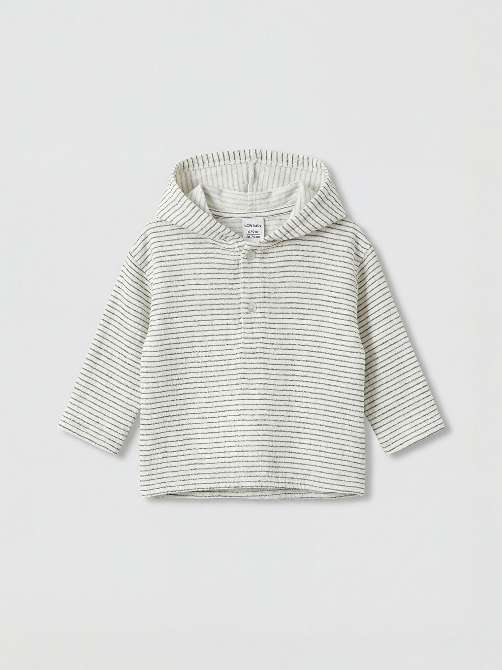 Ekru Çizgili Erkek Bebek Sweatshirt ve Pantolon -1