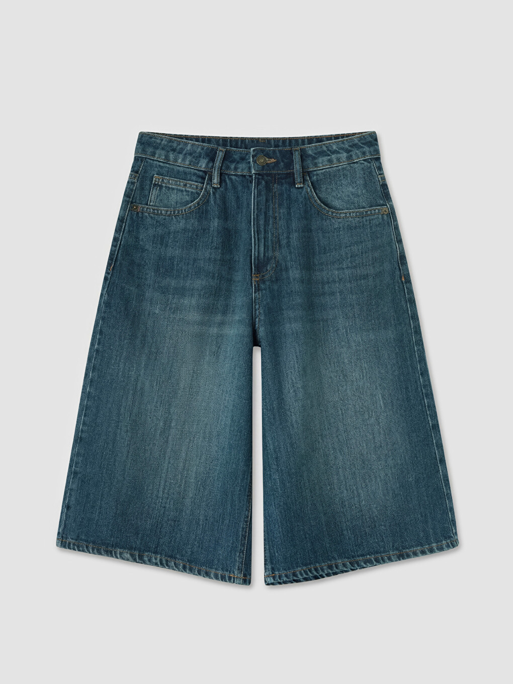 Woman Indigo Denim Shorts-4