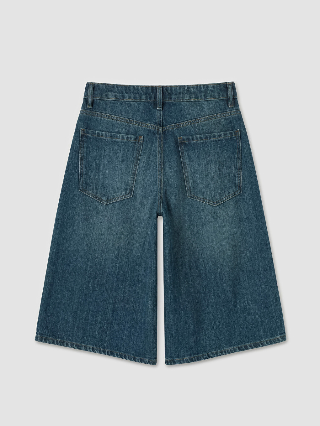 Woman Indigo Denim Shorts-5