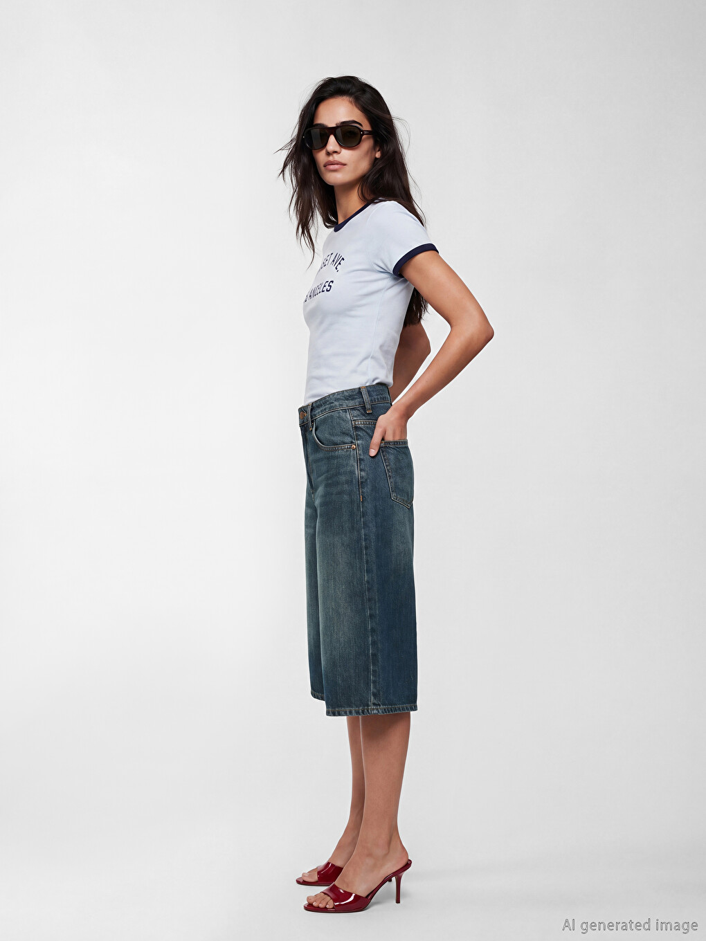 Woman Indigo Denim Shorts