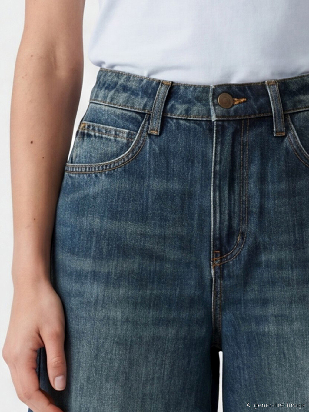 Woman Indigo Denim Shorts-2