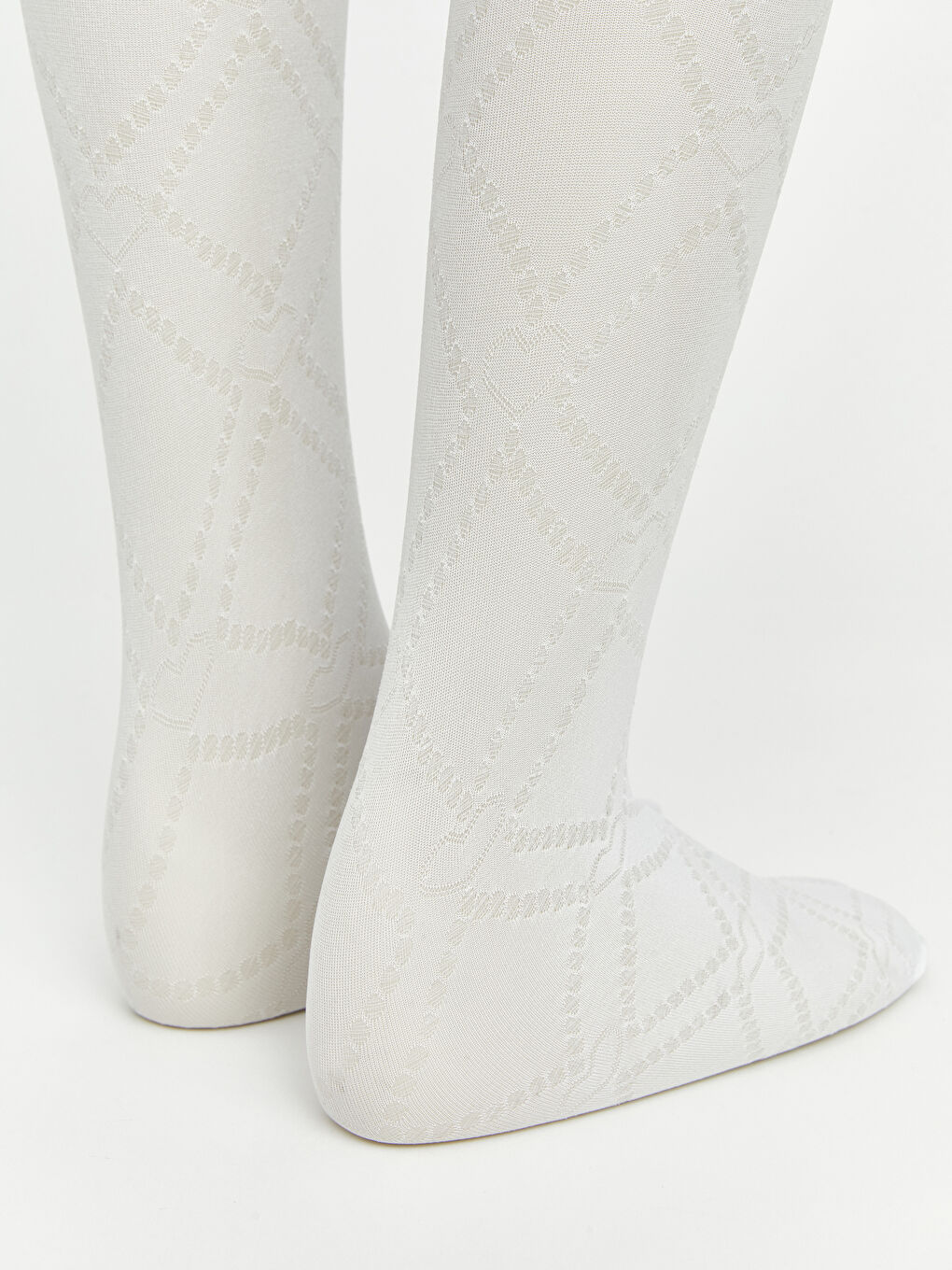 Pembe Baklava Desenli Kız Çocuk İnce Külotlu Çorap 2'li-2