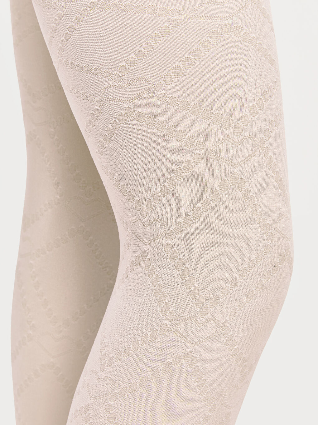 Pembe Baklava Desenli Kız Çocuk İnce Külotlu Çorap 2'li-3