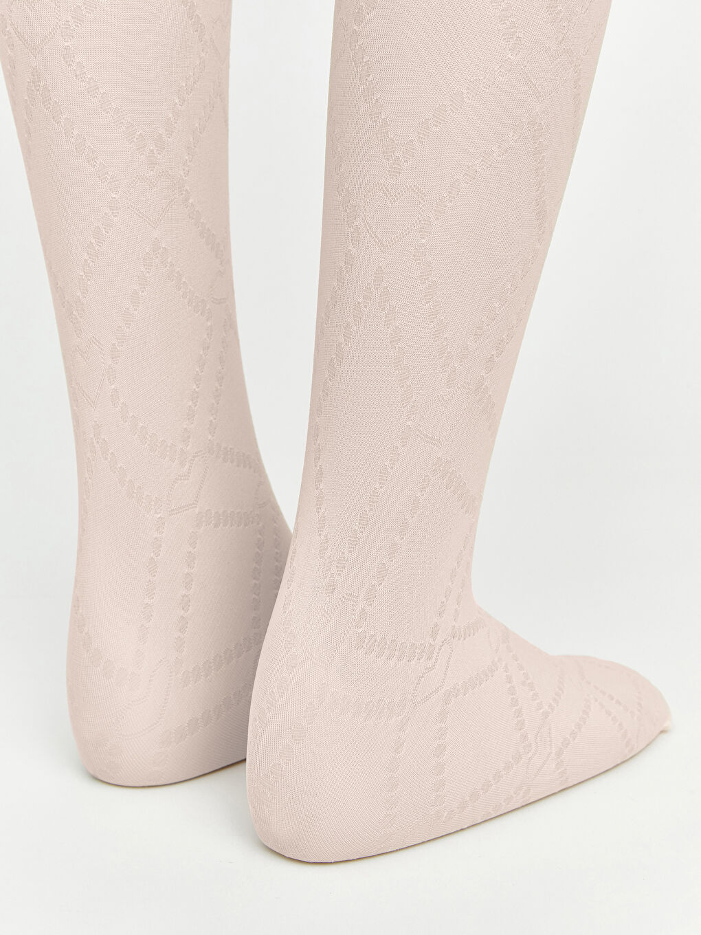 Pembe Baklava Desenli Kız Çocuk İnce Külotlu Çorap 2'li-4
