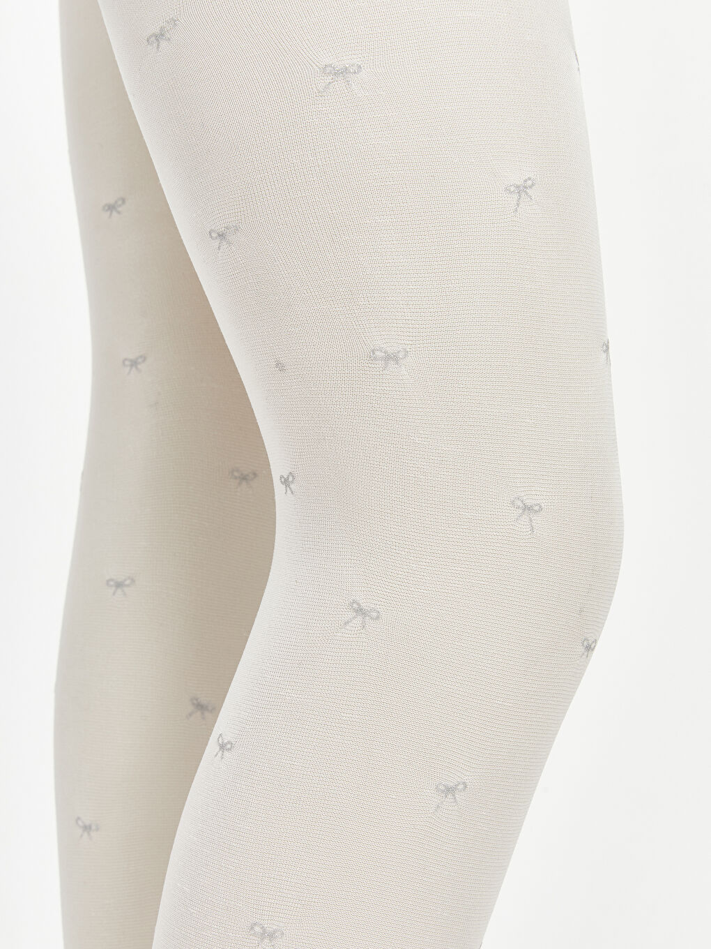 Mürdüm Fiyonk Desenli Kız Çocuk İnce Külotlu Çorap 2'li-3