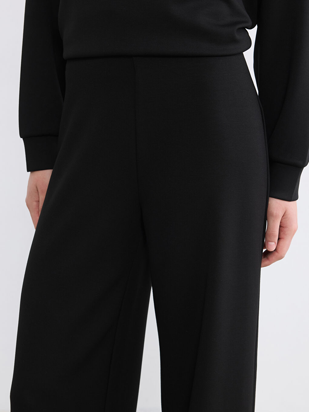 Siyah Yüksek Bel Soft Touch Kadın Eşofman Altı-7