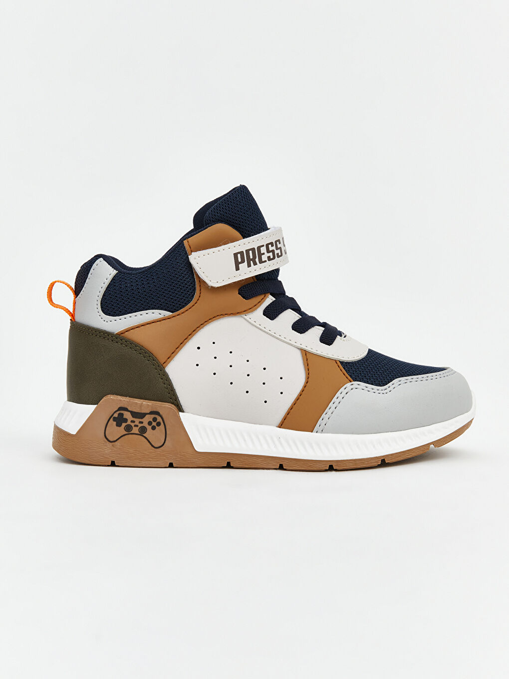 Bej Bağcık ve Cırt Cırtlı Bilek Boy Erkek Bebek Spor Ayakkabı-1