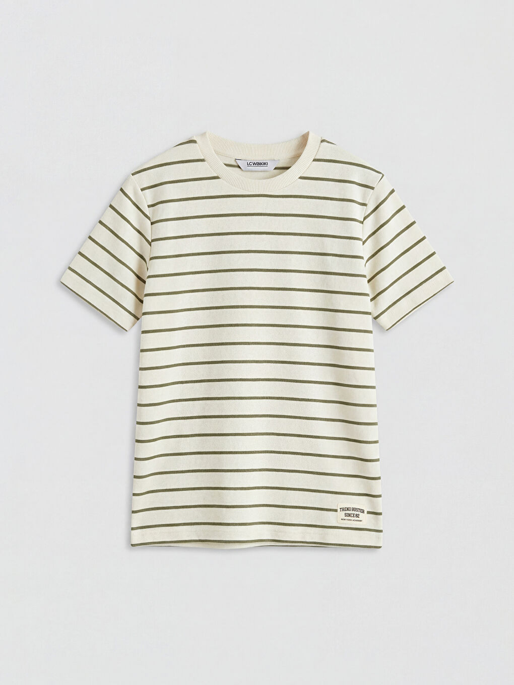 Yeşil Bisiklet Yaka Çizgili Erkek Çocuk Tişört ve Şort-2