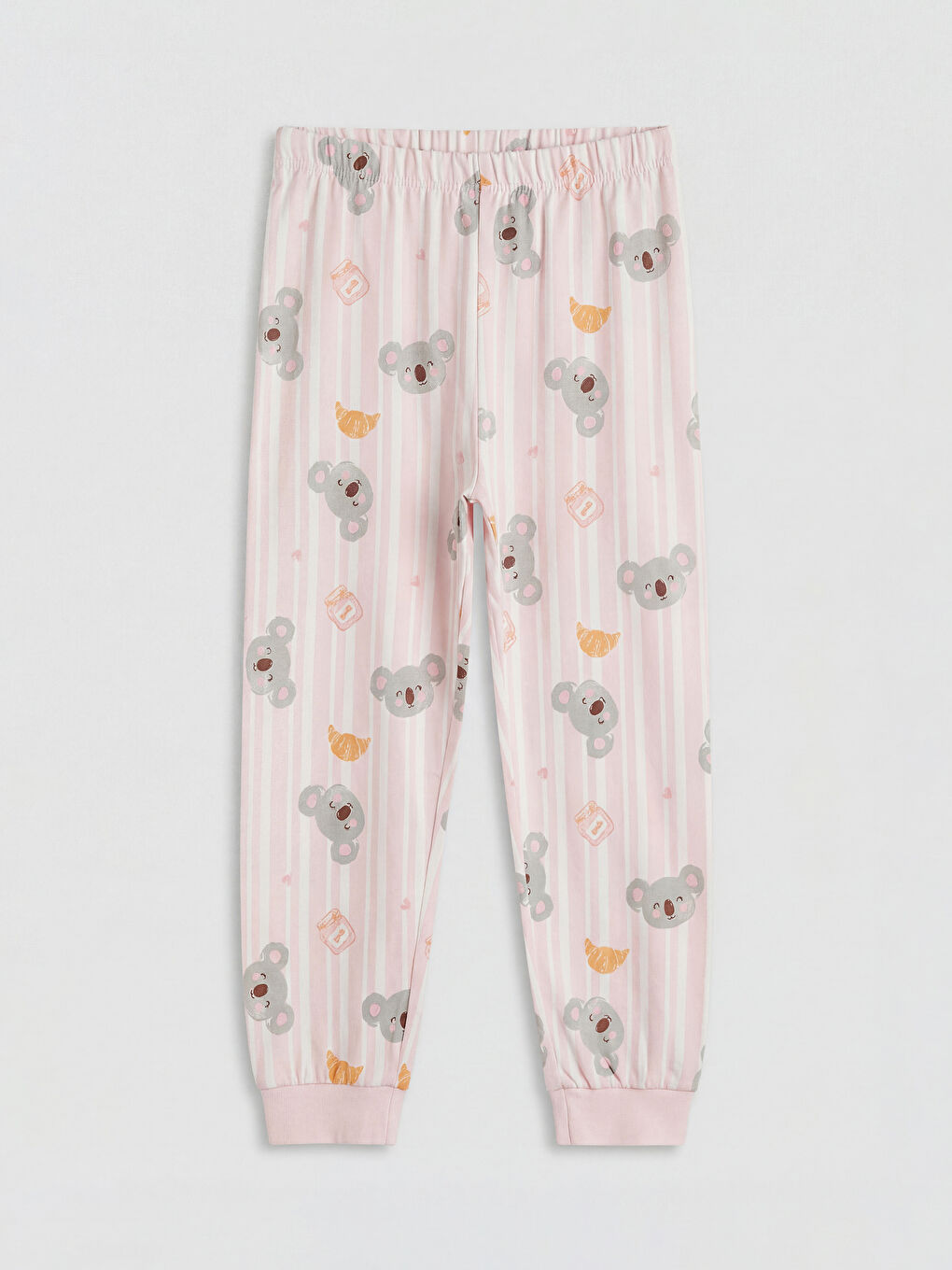 Mavi Bisiklet Yaka Baskılı Kız Çocuk Pijama Takım-3