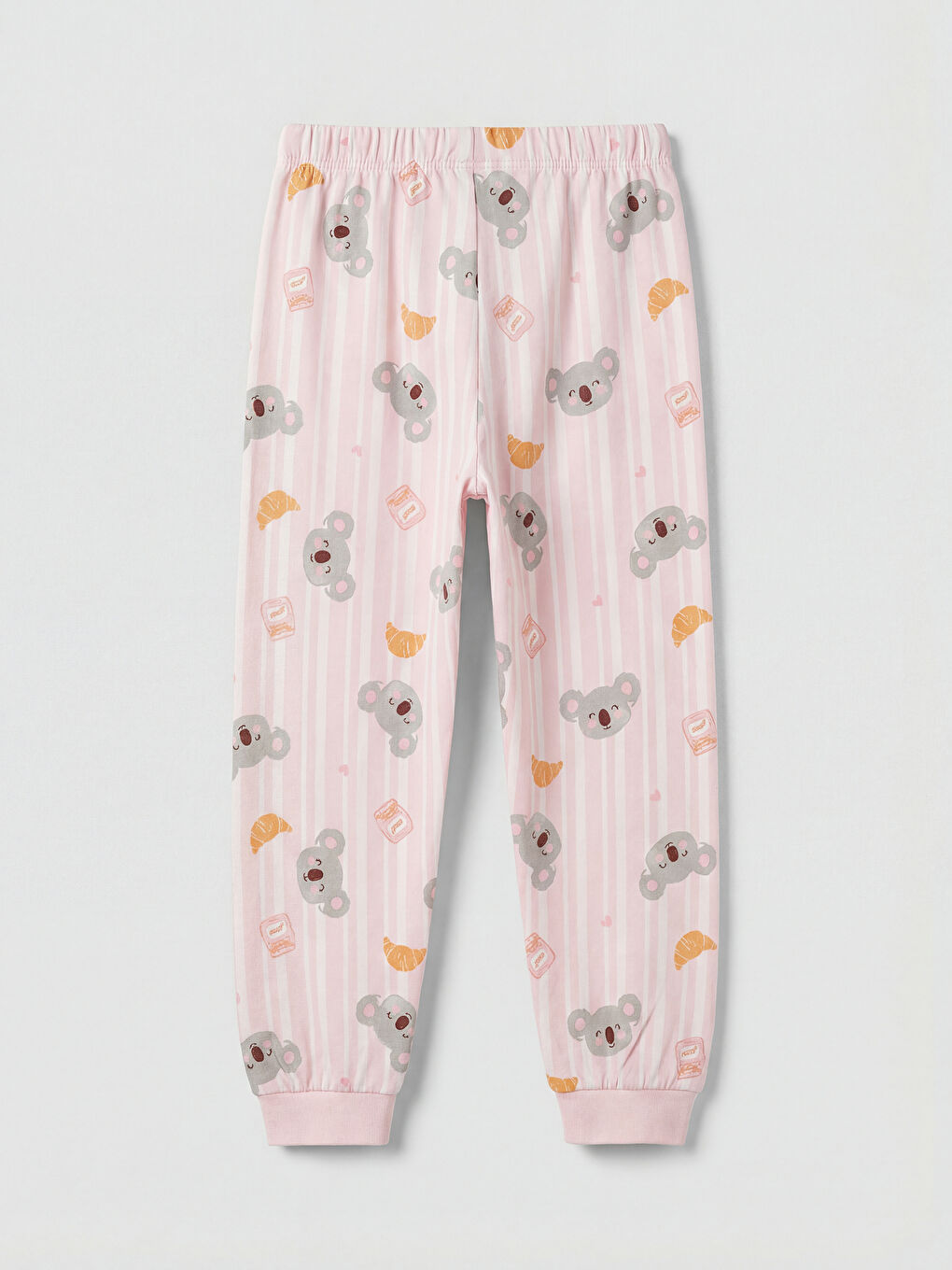 Mavi Bisiklet Yaka Baskılı Kız Çocuk Pijama Takım-4