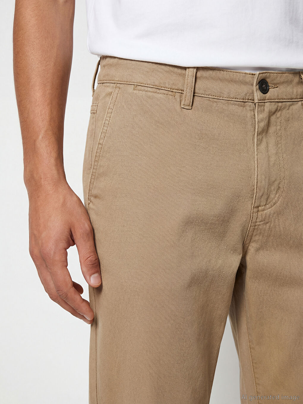 Kahverengi Standart Kalıp Erkek Pantolon-3