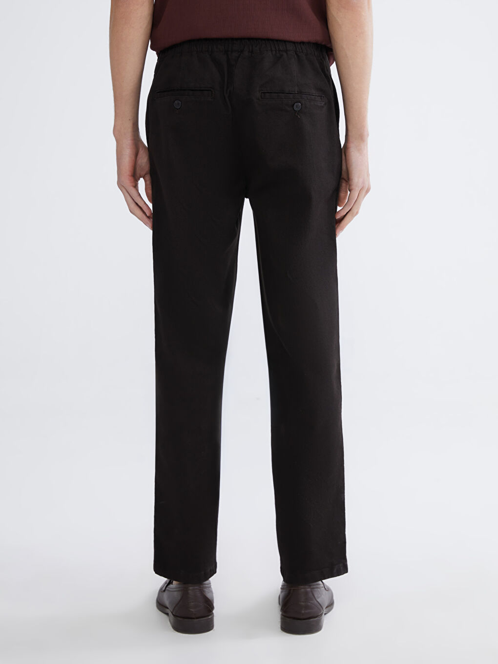 Kahverengi Standart Kalıp Erkek Pantolon-3