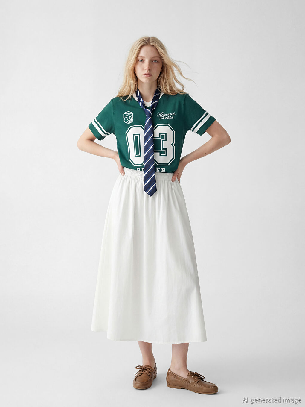 V Neck Harry Potter Printed Women's T-Shirt-1