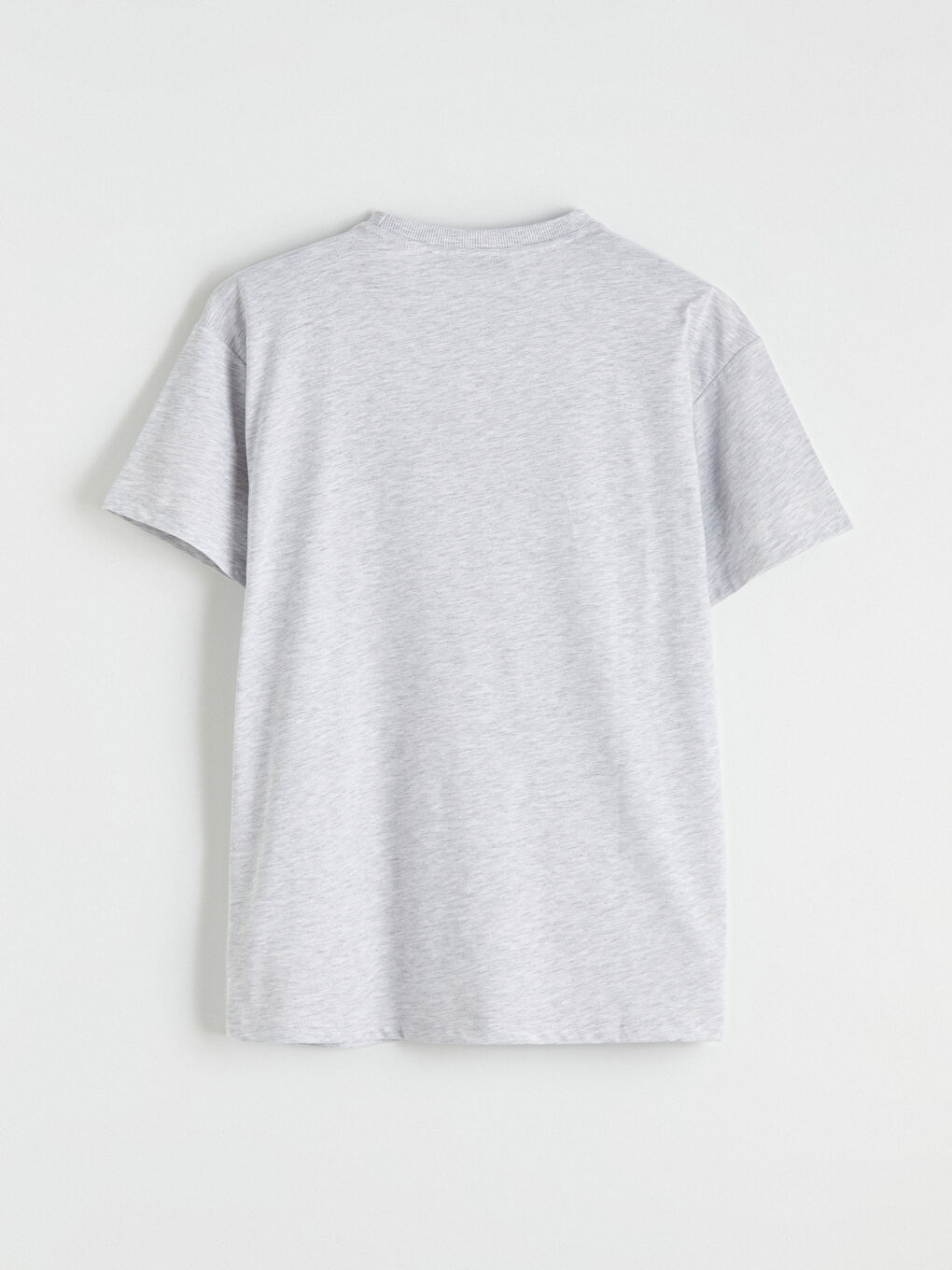 Gri Bisiklet Yaka Harry Potter Baskılı Kadın Tişört-2