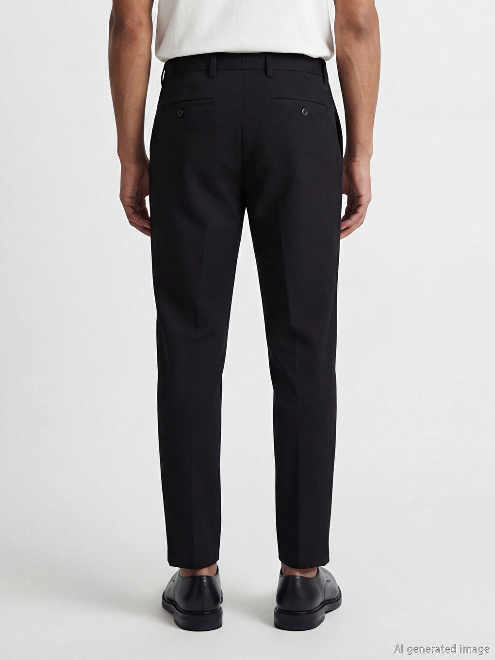 Siyah Standart Kalıp Erkek Pantolon	-2