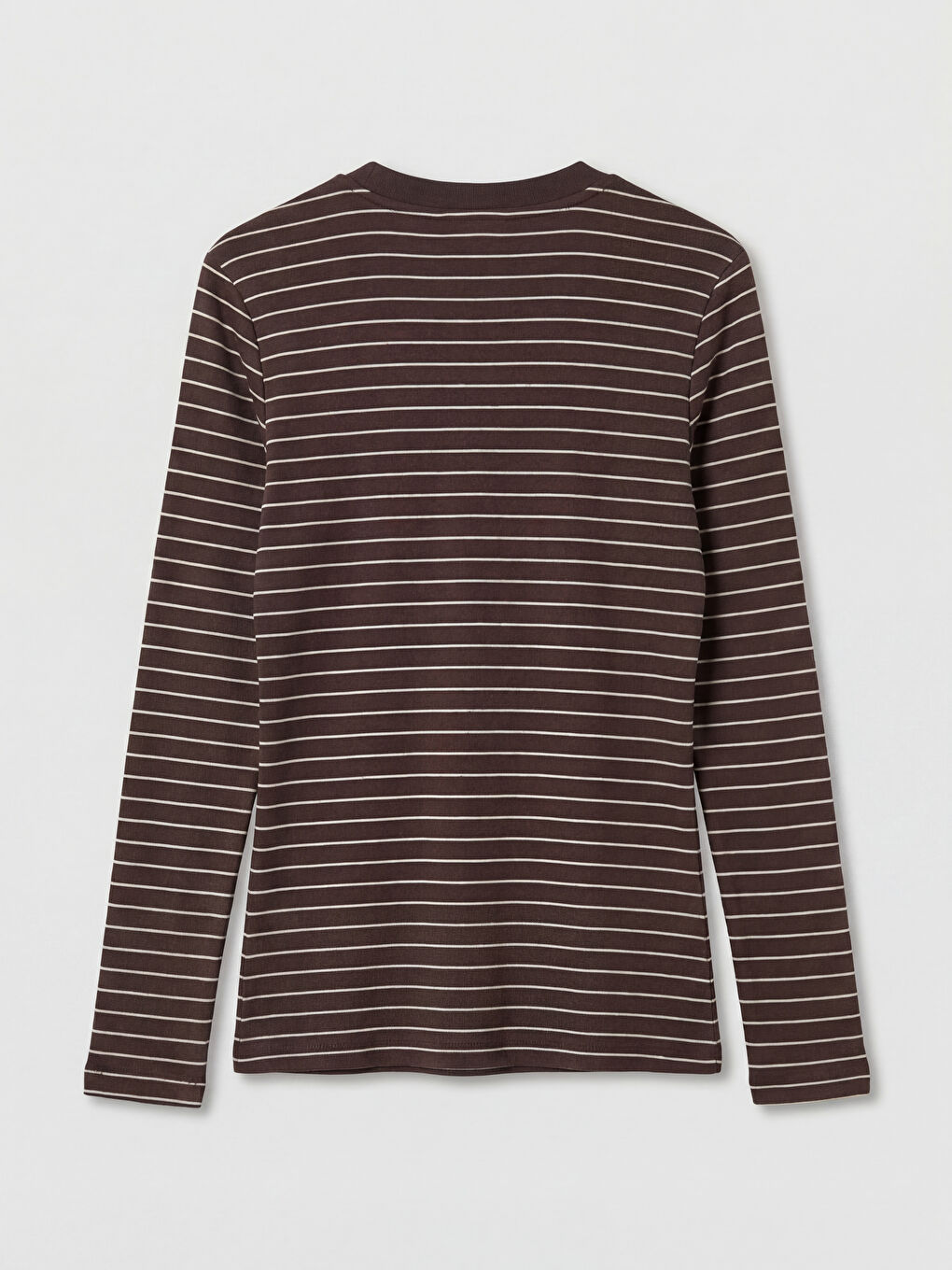 Karışık Bisiklet Yaka Çizgili Kadın Tişört-1