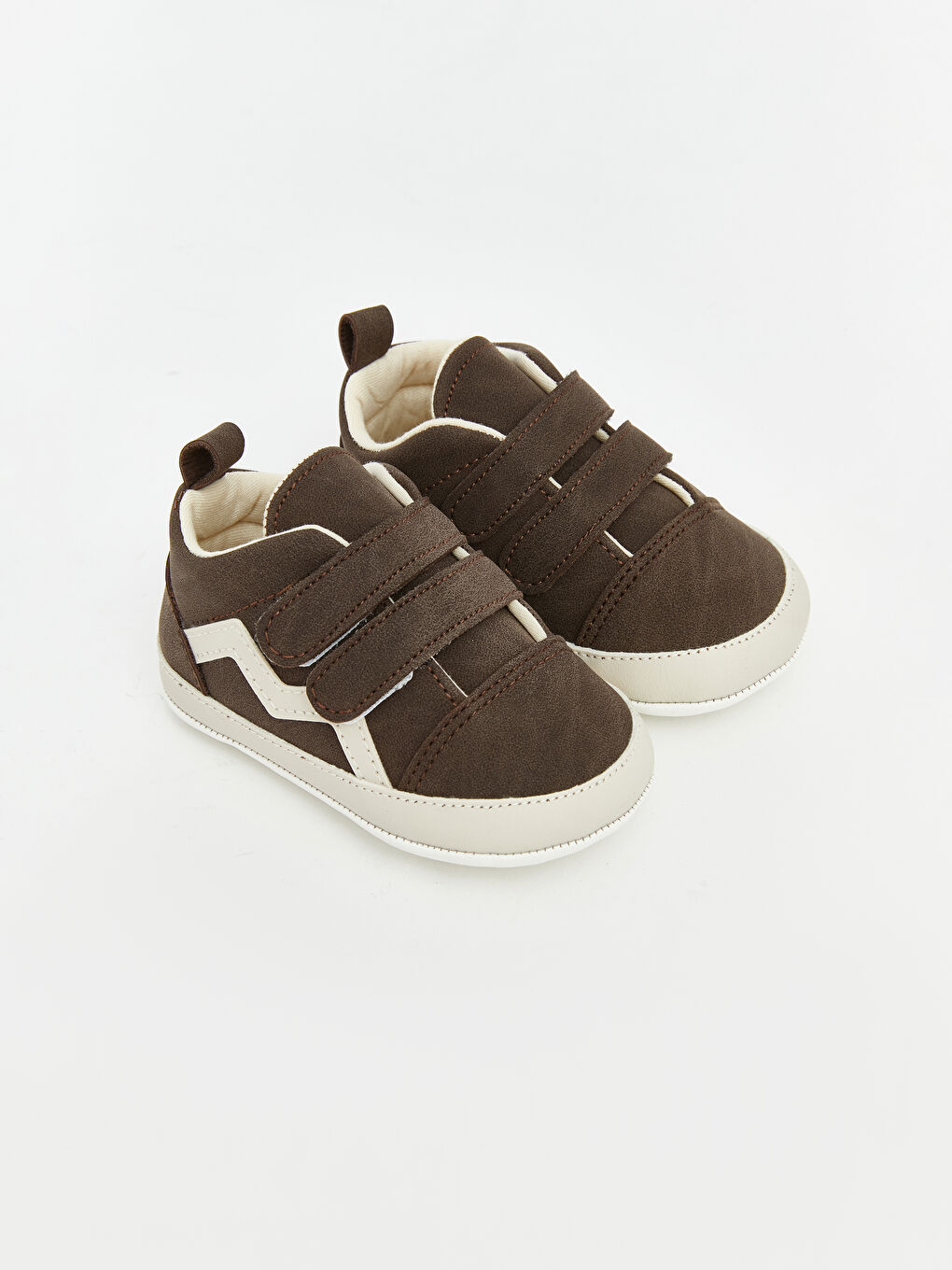 Kahverengi Cırt Cırtlı Erkek Bebek Yürüme Öncesi Ayakkabı