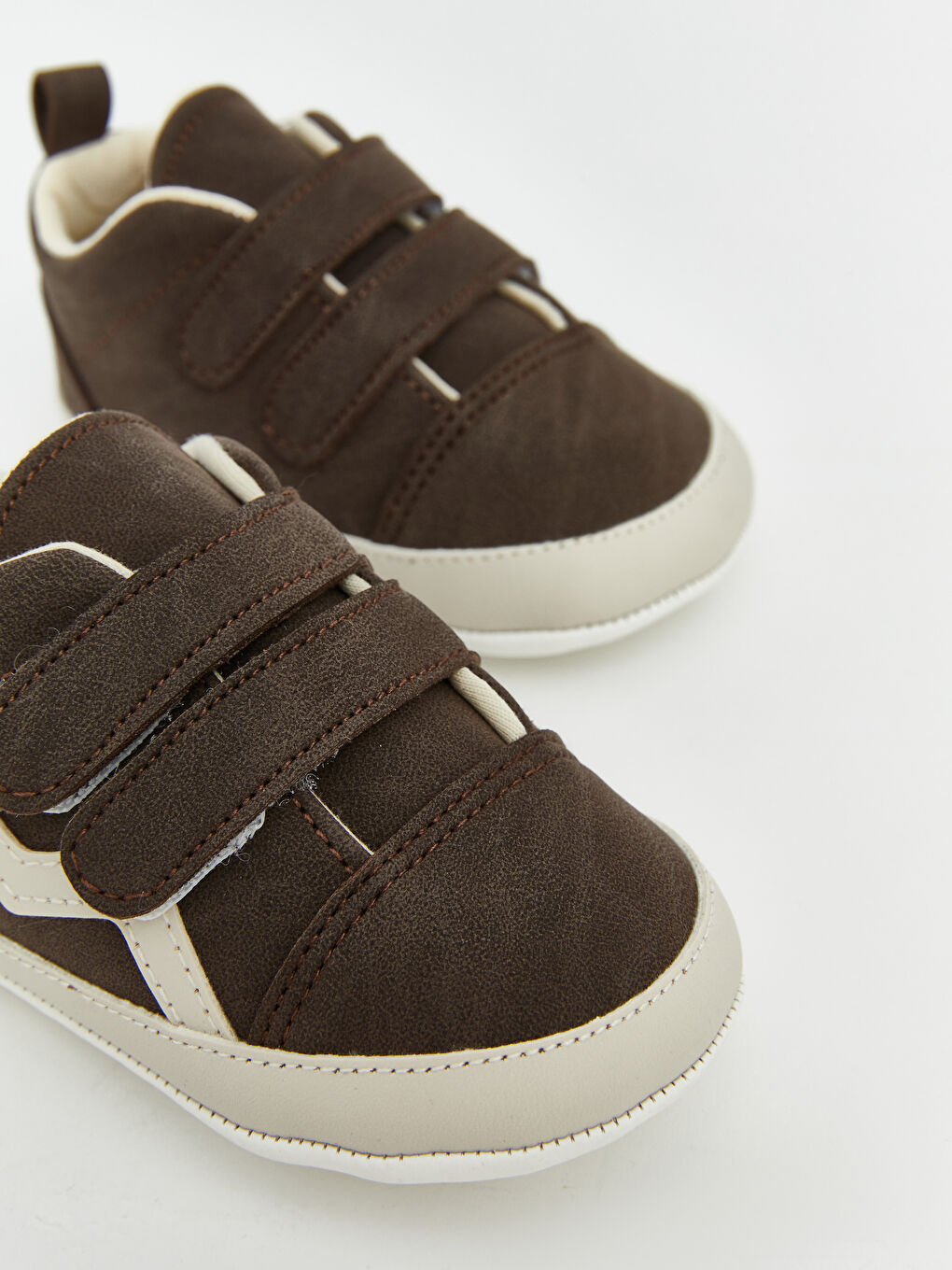 Kahverengi Cırt Cırtlı Erkek Bebek Yürüme Öncesi Ayakkabı-2