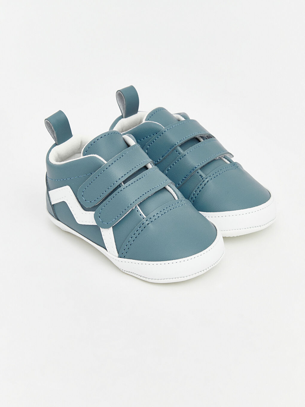 Mavi Cırt Cırtlı Erkek Bebek Yürüme Öncesi Ayakkabı