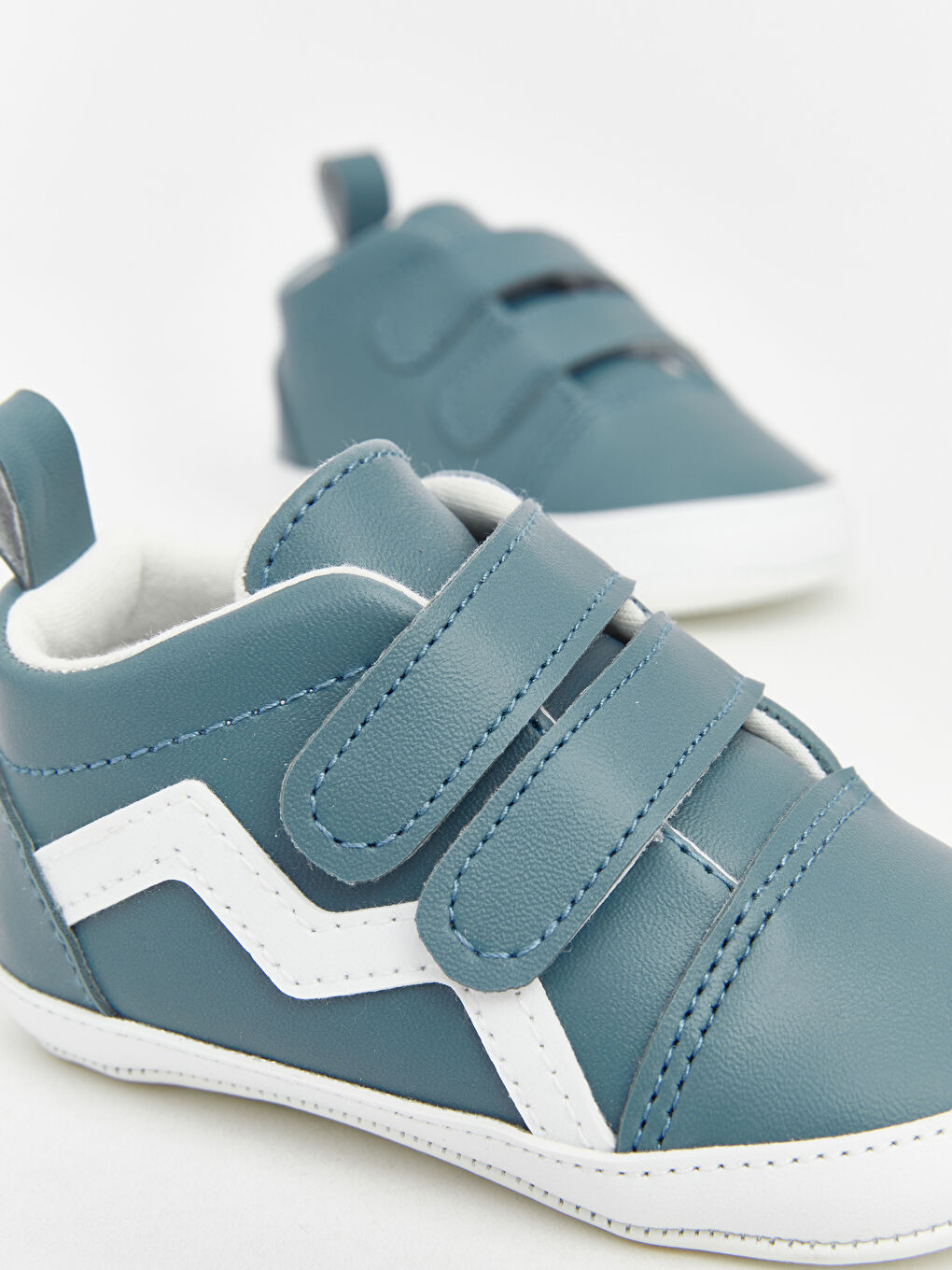 Mavi Cırt Cırtlı Erkek Bebek Yürüme Öncesi Ayakkabı-2