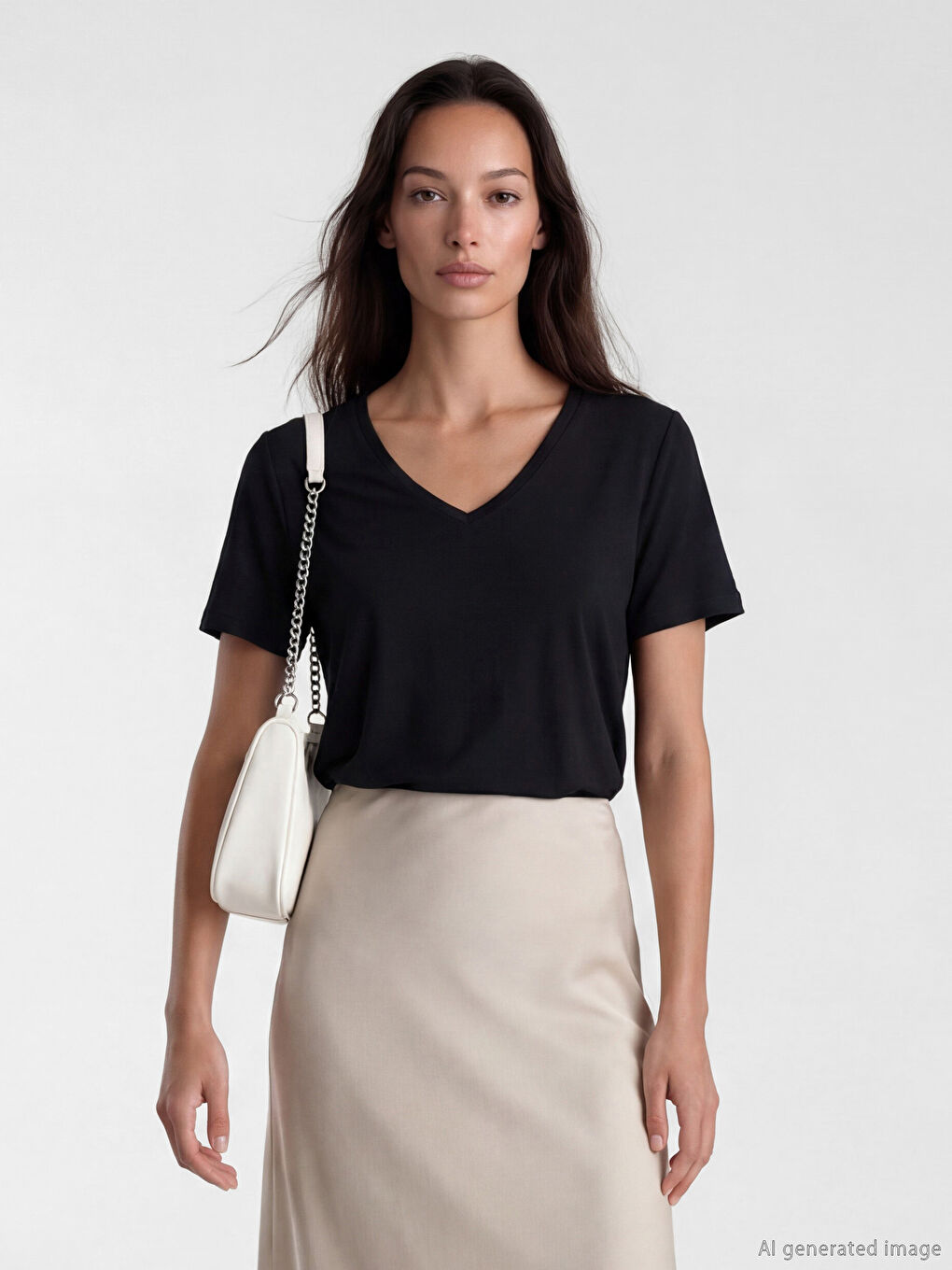 T-shirt Femme à Encolure en V