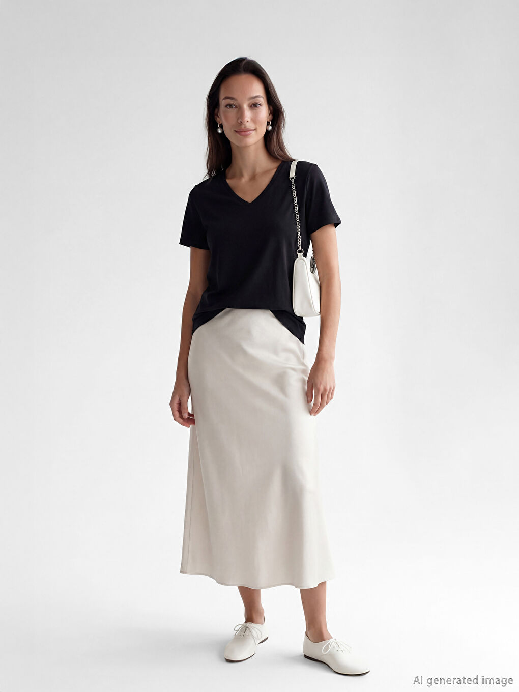 T-shirt Femme à Encolure en V-1