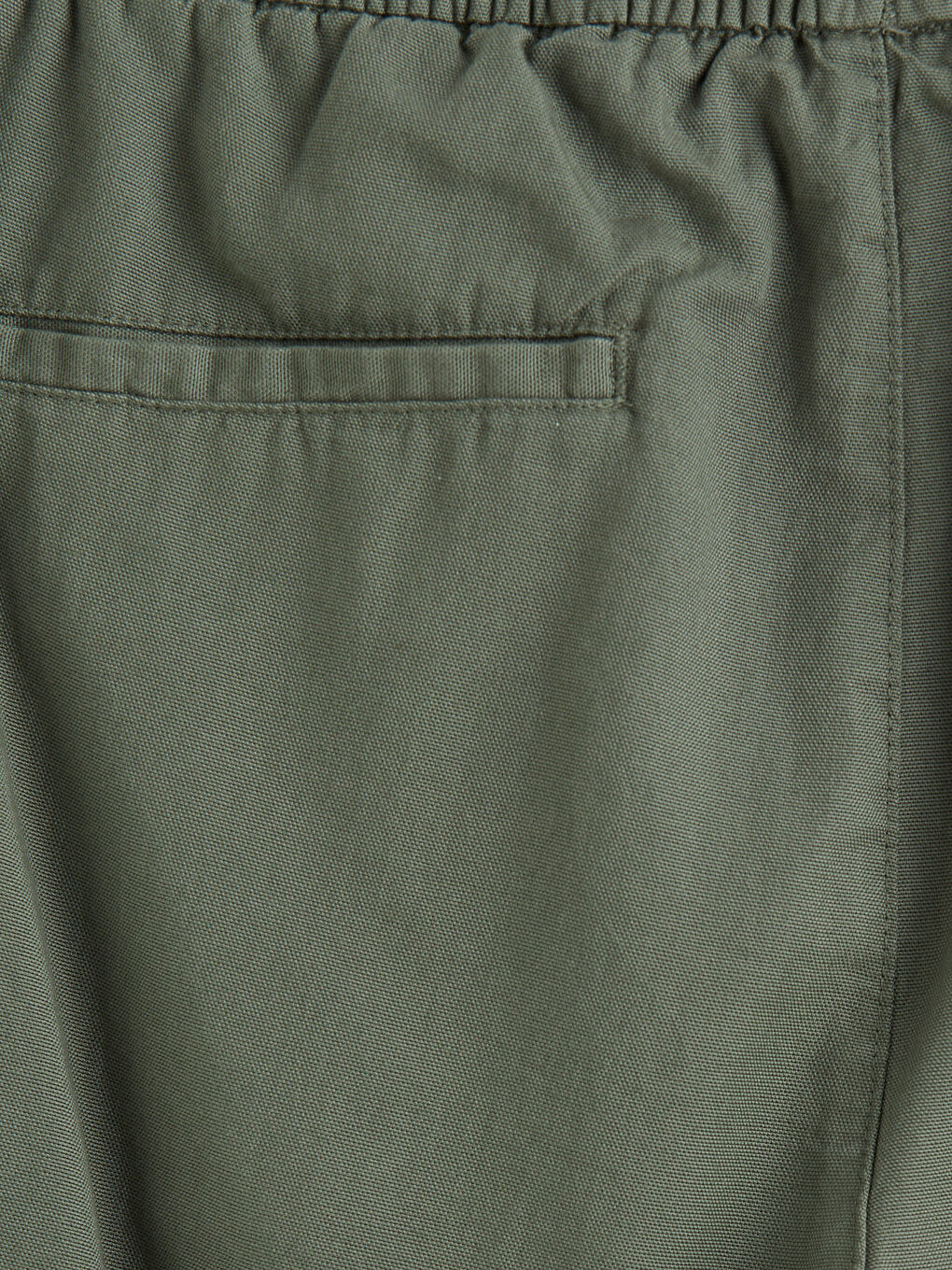 Yeşil Standart Kalıp Keten Görünümlü Pileli Erkek Pantolon-3