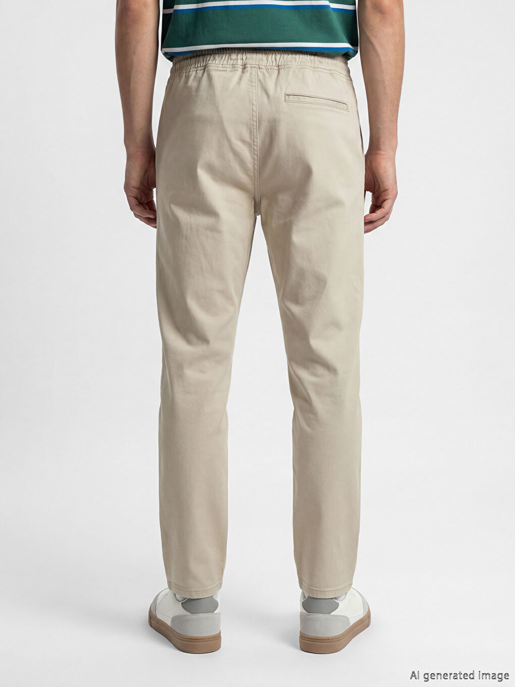 بنطلون رجالي بقصة رفيعة وخصر مرن-3