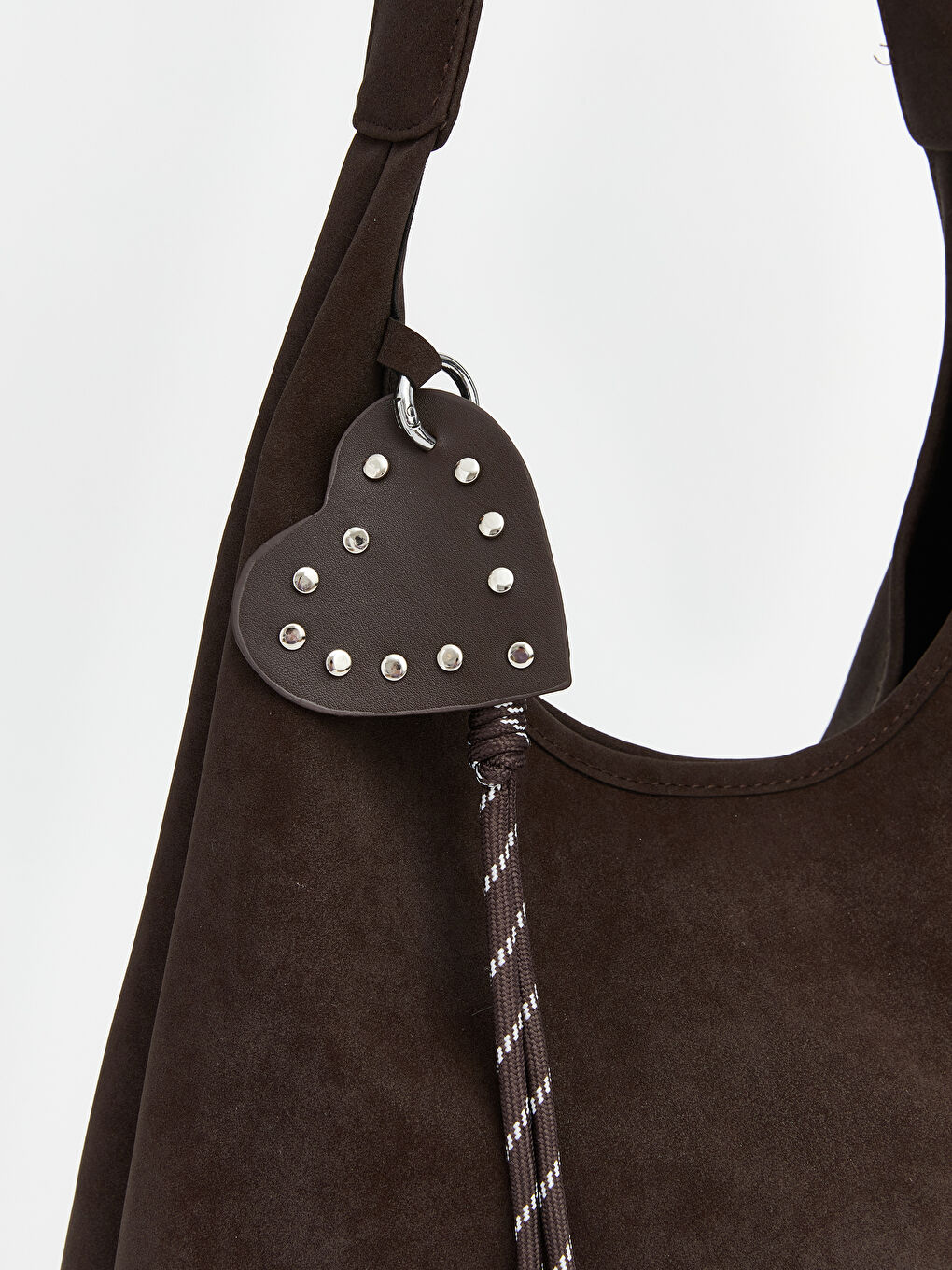 Kahverengi Süet Görünümlü Kadın Omuz Çantası-3