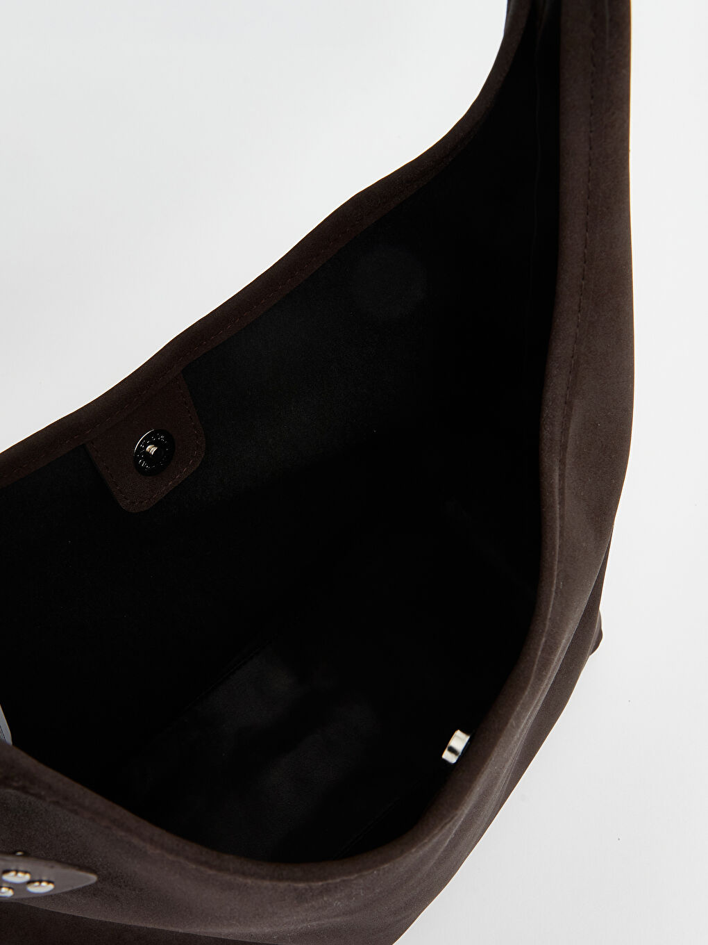 Kahverengi Süet Görünümlü Kadın Omuz Çantası-4