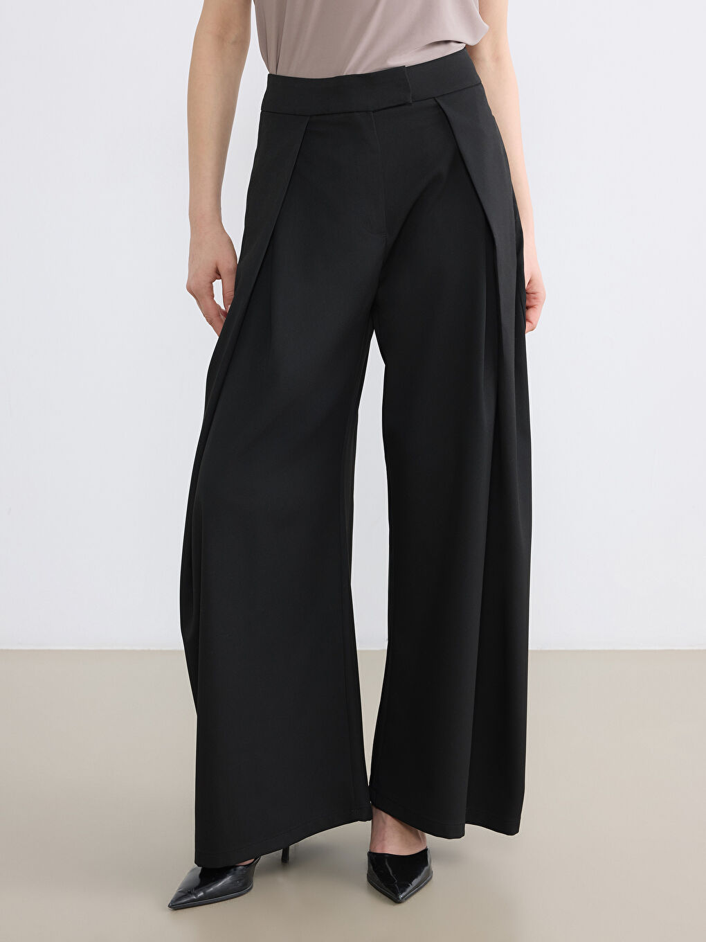 Woman BLACK Formal Dress Trousers-1