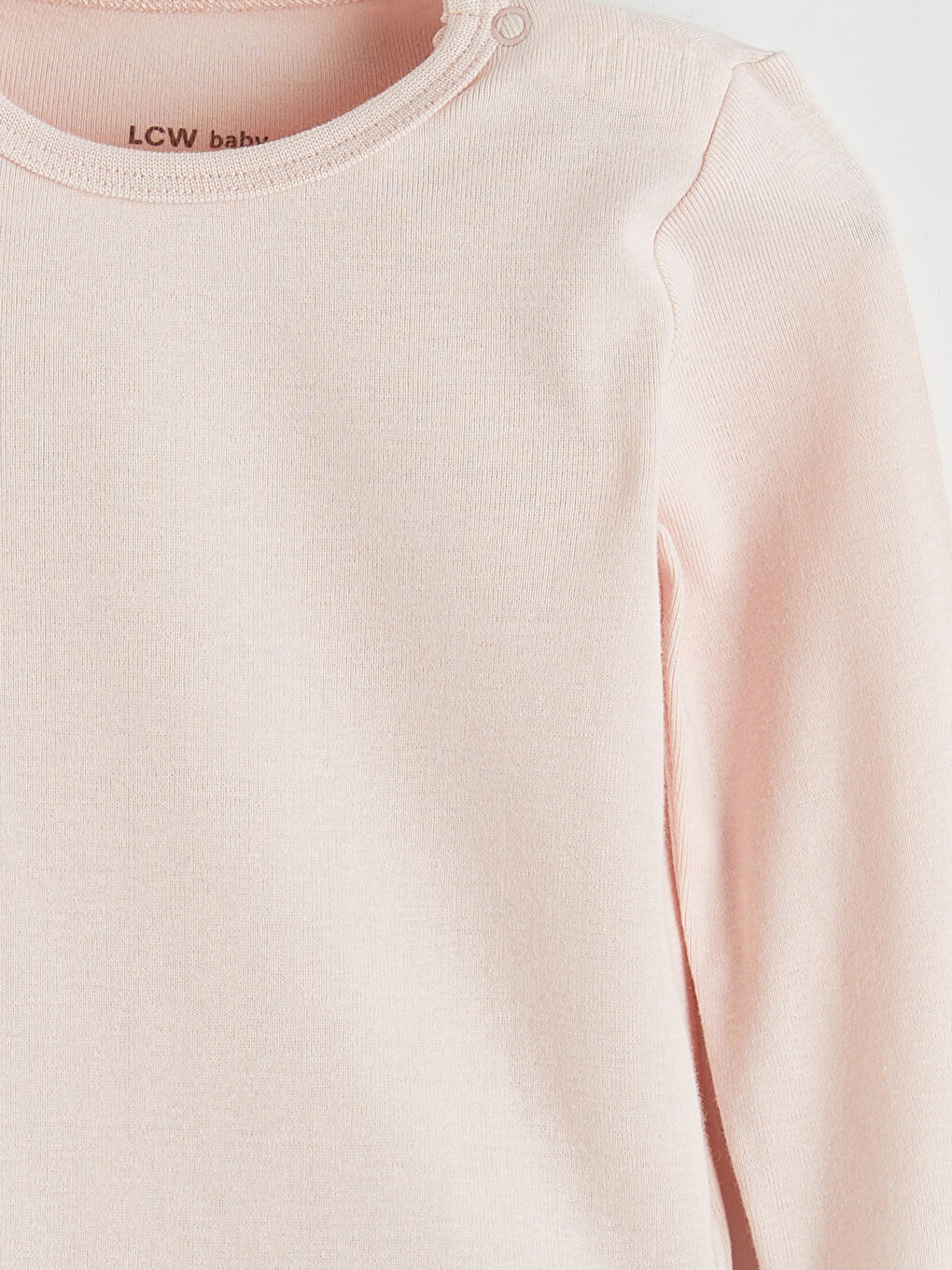 Pembe Bisiklet Yaka Uzun Kollu Kız Bebek Çıtçıtlı Body-2