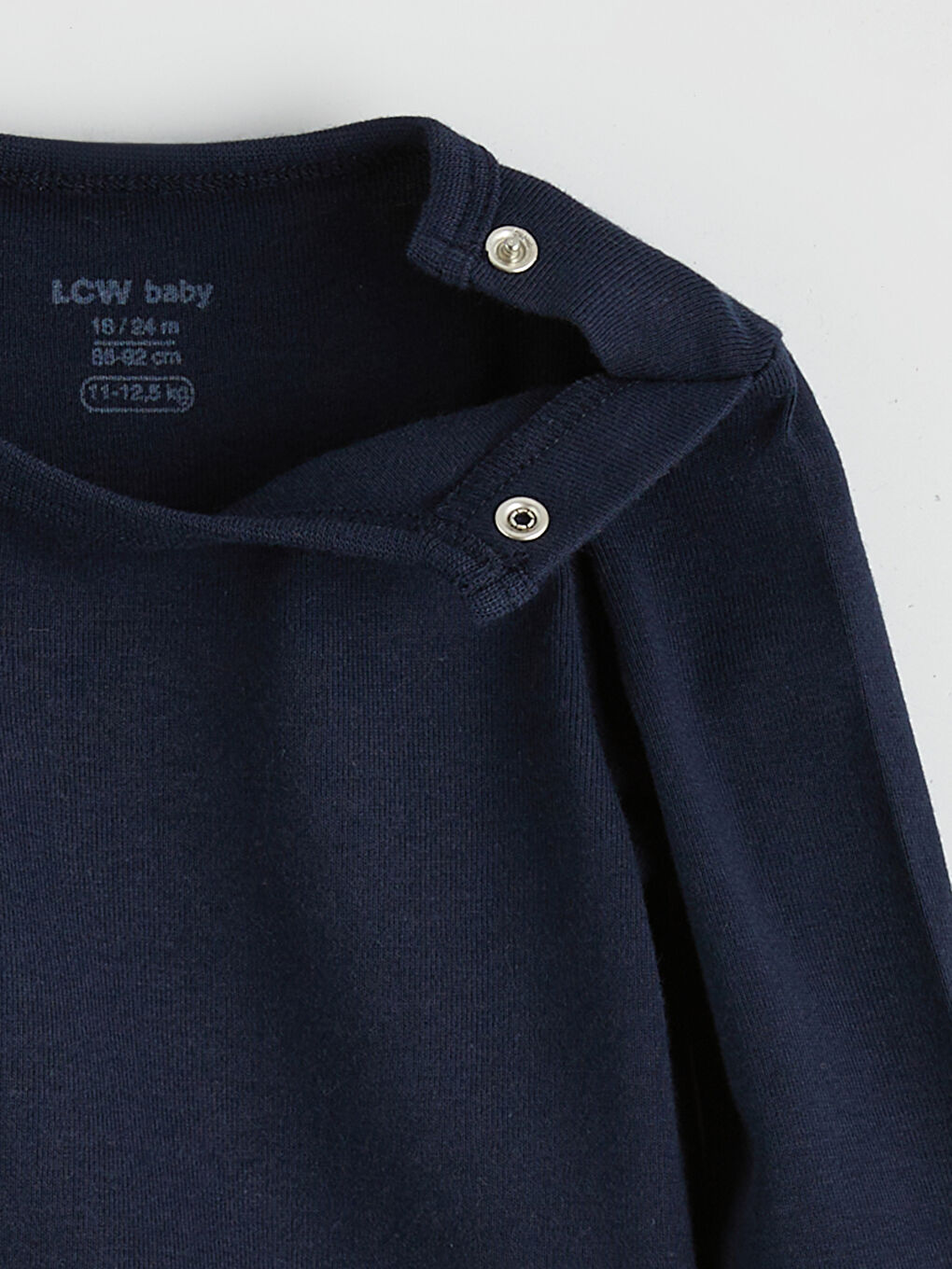 Lacivert Bisiklet Yaka Erkek Bebek Çıtçılı Body-2