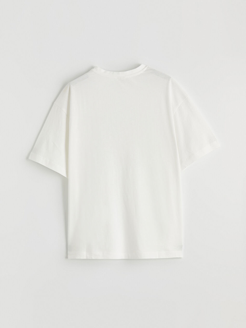 Ekru Bisiklet Yaka Baskılı Kız Çocuk Tişört-2