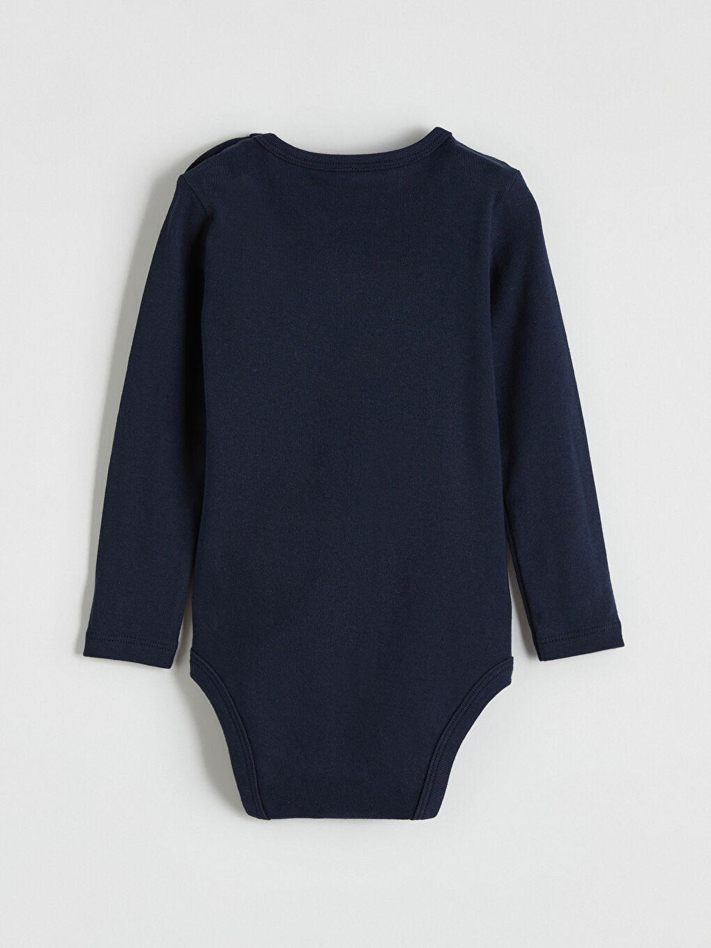 Mavi Bisiklet Yaka Uzun Kollu Erkek Bebek Çıtçıtlı Body 3'lü-3