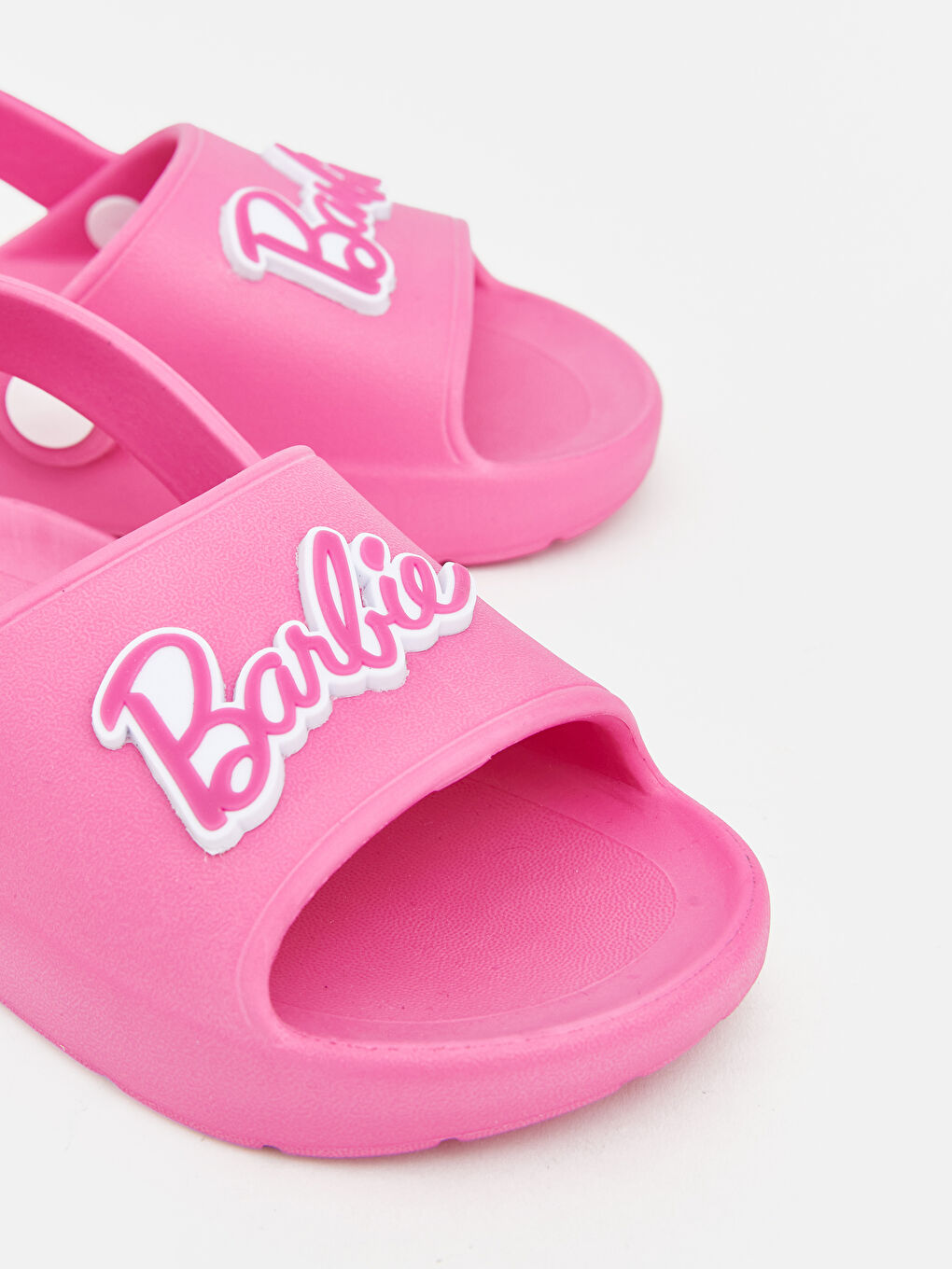 Pembe Barbie Baskılı Kız Bebek Plaj Sandaleti-2