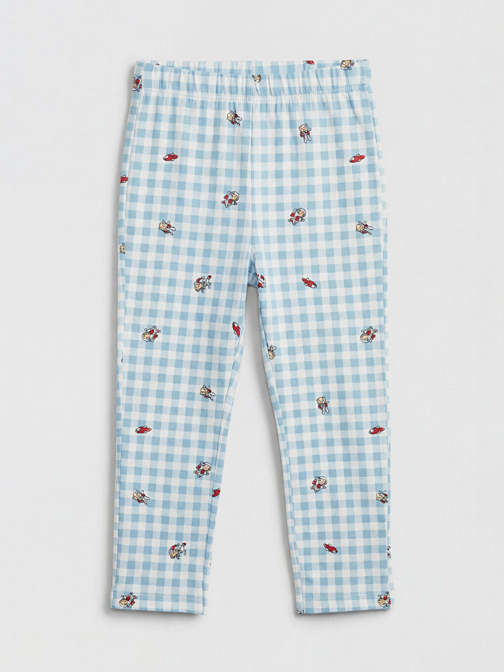 Mavi  Gömlek Yaka Erkek Çocuk Pijama Takımı-3