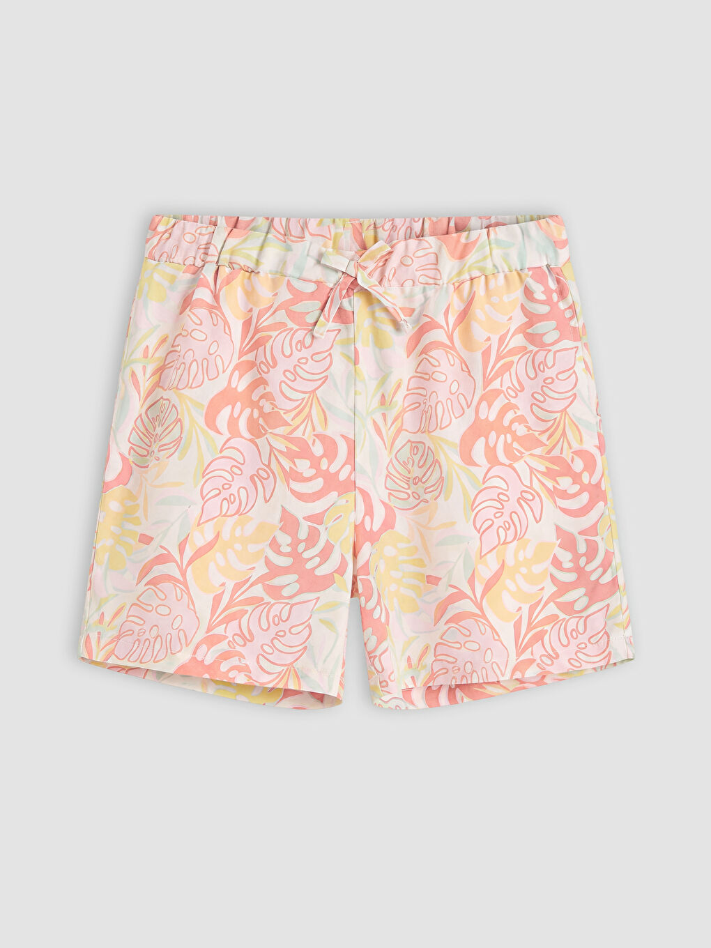 Ekru Baskılı Kız Çocuk Tişört ve Şort-2