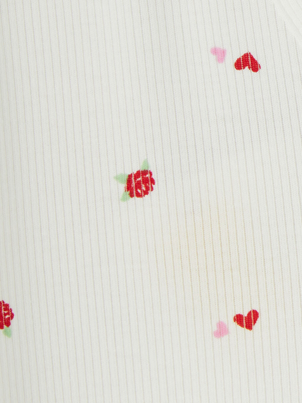 Ekru Kalp Desenli Kadın Şortlu Pijama Takımı-3