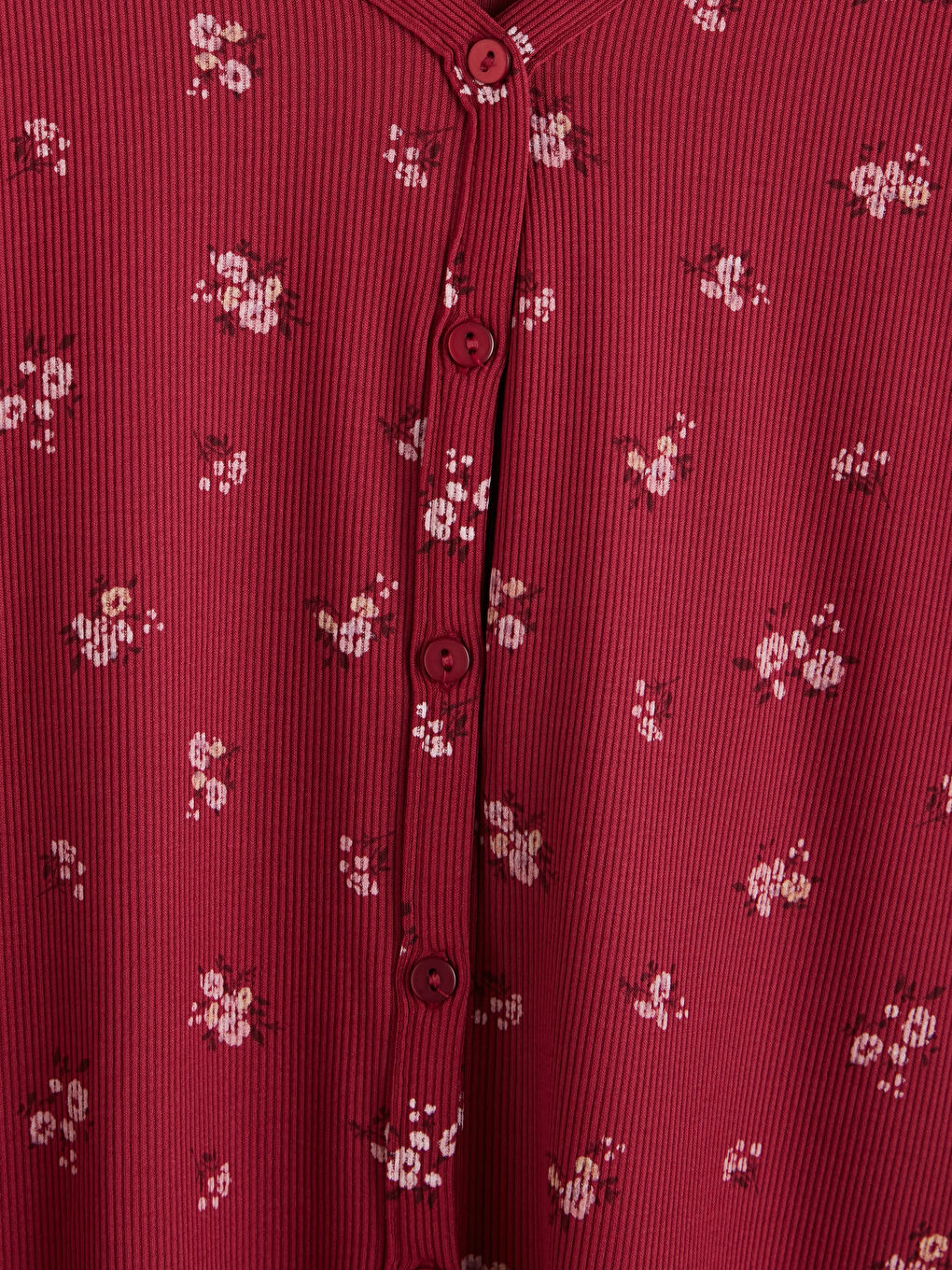 Mürdüm V Yaka Çiçekli Kadın Şortlu Pijama Takımı-7