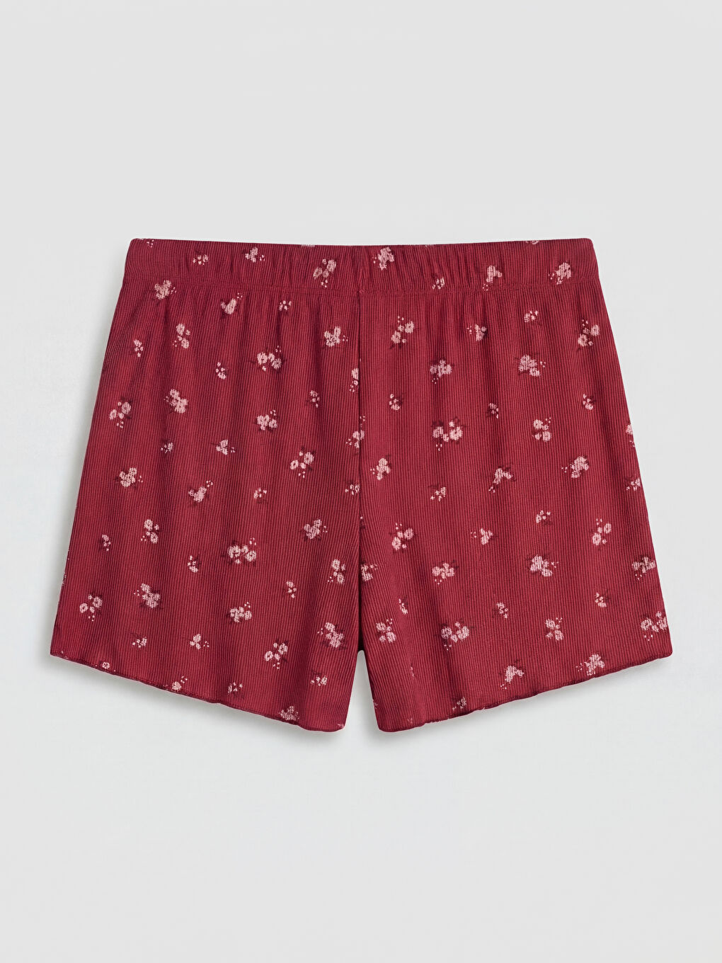 Mürdüm V Yaka Çiçekli Kadın Şortlu Pijama Takımı-9