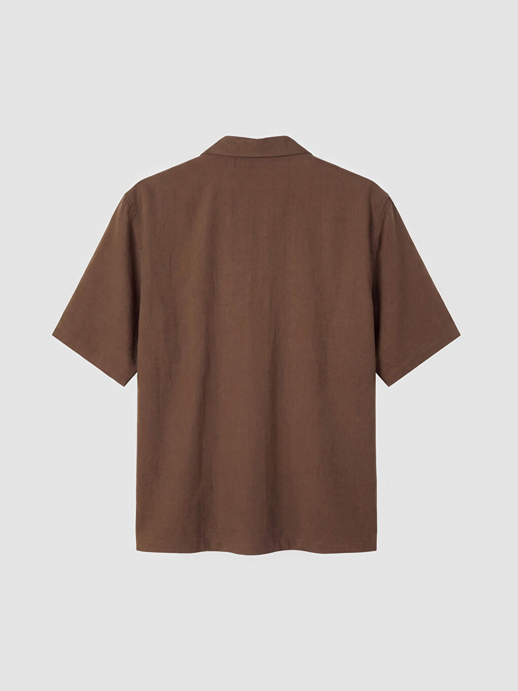 Kahverengi Regular Fit Erkek Armürlü Gömlek-1