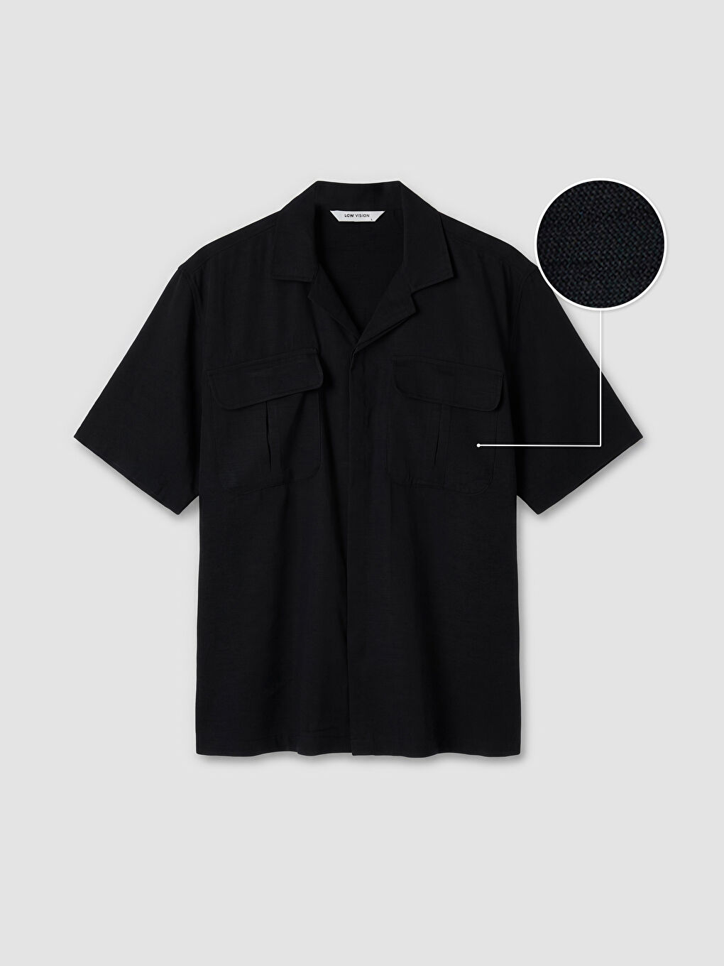 Siyah Regular Fit Erkek Armürlü Gömlek