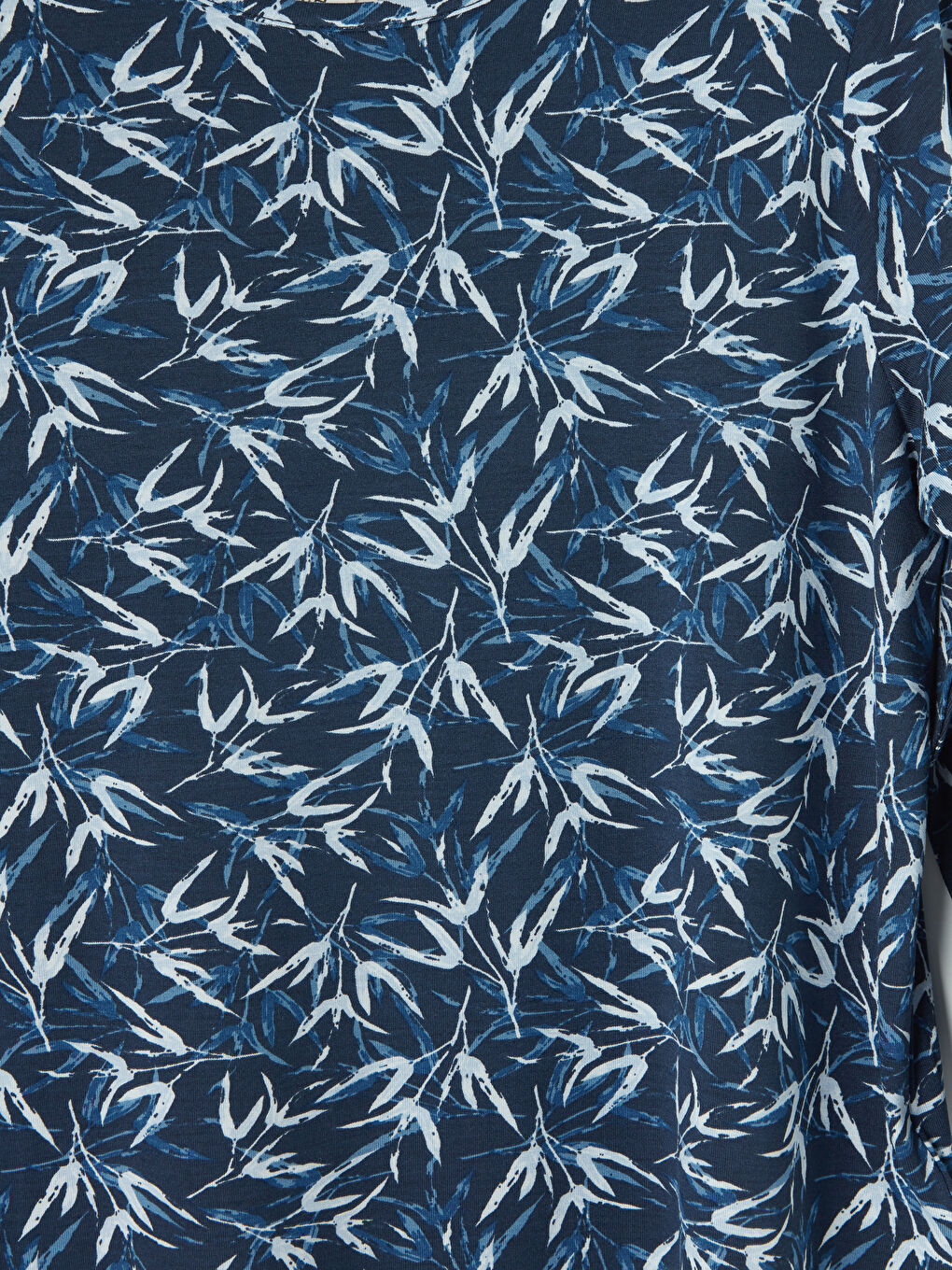 Mavi Bisiklet Yaka Desenli Kadın Tişört-2