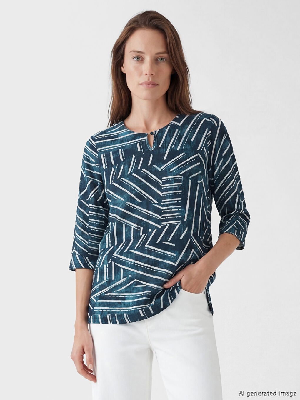 Жена Морско-Синьо Блуза