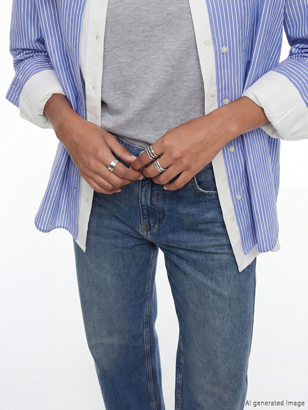 Gri Kadın Yüzük Seti 3'lü