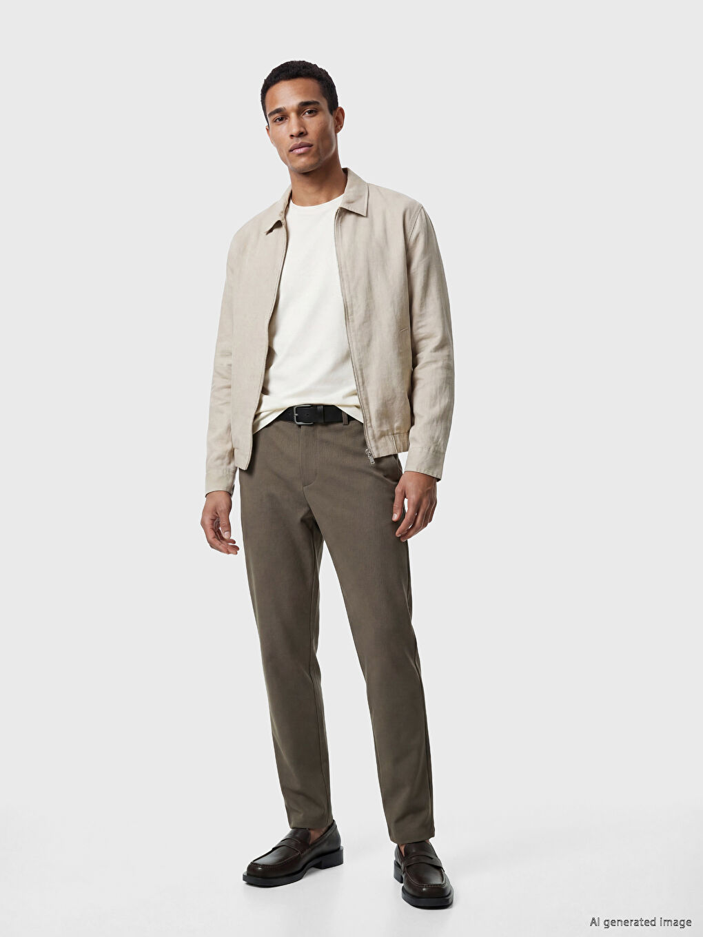 Regular Fit Men's Fabric Trousers